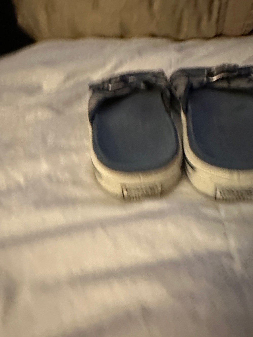 Coach Monogram Navy and Gray Buckle Slide Sandals - Picture 2 of 2